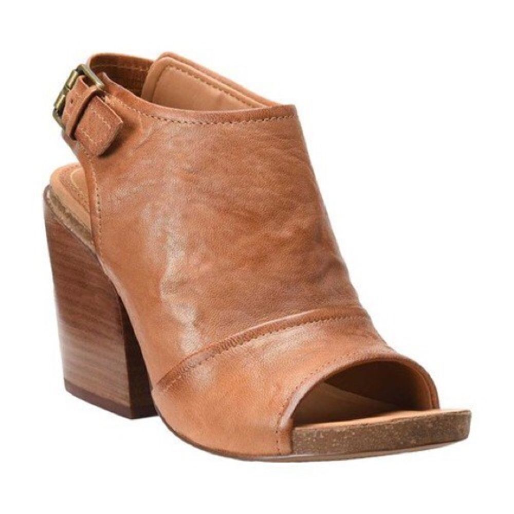 Isola Isanti sling back open toe leather block heel sandals